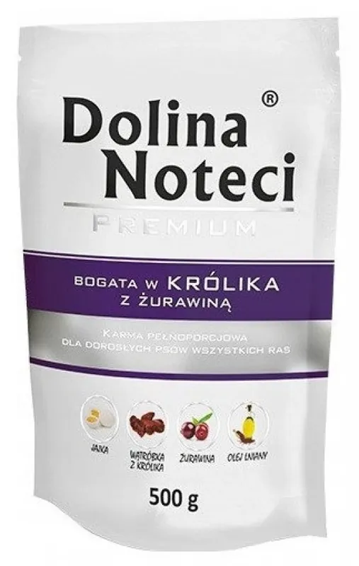 Sprawdź teraz DOLINA NOTECI Premium bogata w królika z żurawiną - mokra karma dla psa - 500 g