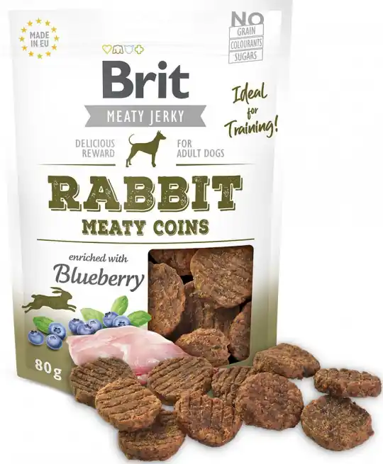 BRIT Meat Jerky Coins Królik - przysmak dla psa - 80g Okazja