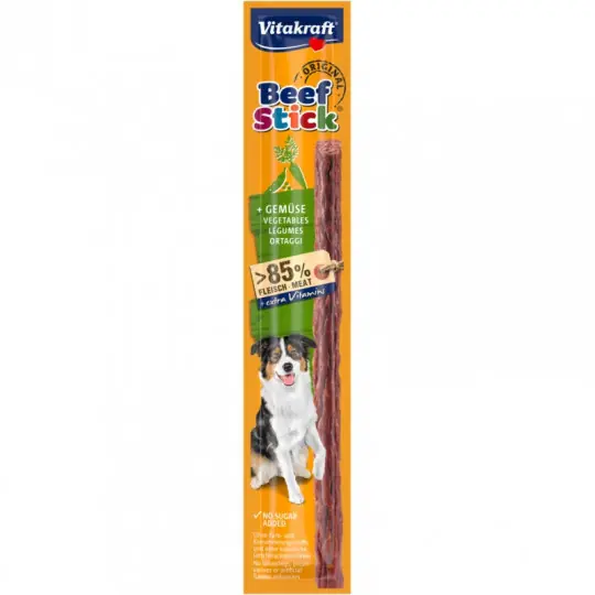 Cena promocyjna VITAKRAFT Beef Stick Warzywa - przysmak dla psa - 12 g