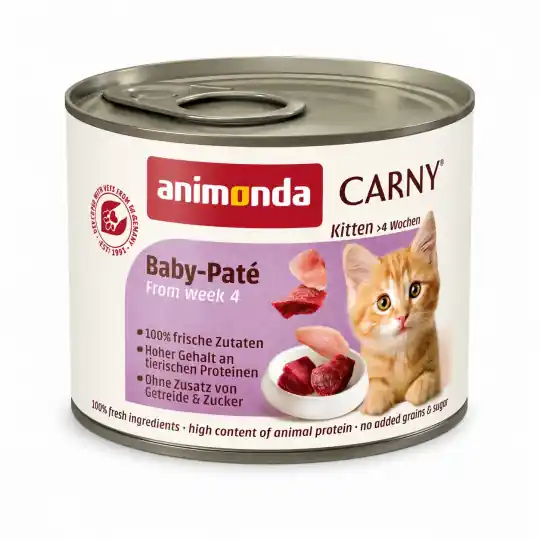 ANIMONDA Carny Kitten Baby Pate - mokra karma dla kociąt - 200 g Darmowy zwrot