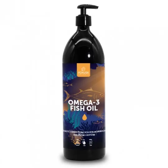 Bezpieczna płatność POKUSA Omega-3 Fish oil - olej rybny dla psa i kota - 250ml