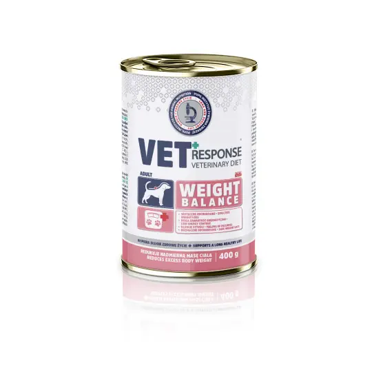Dostępne od ręki VET RESPONSE Weight balance - mokra karma dla psa - 400g
