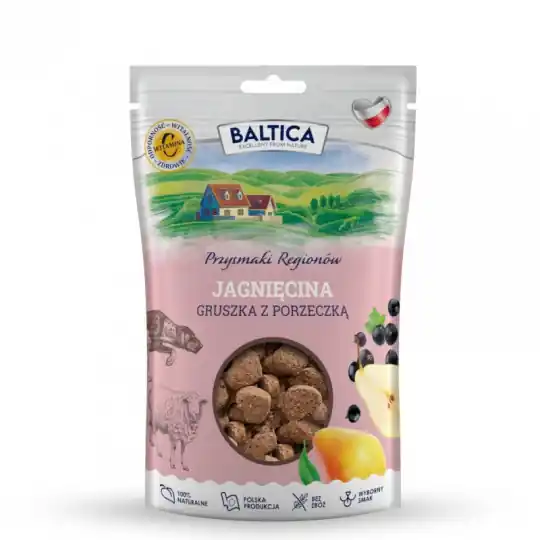 Zniżka BALTICA Przysmaki regionów Jagnięcina z gruszką - przysmak dla psa - 100g