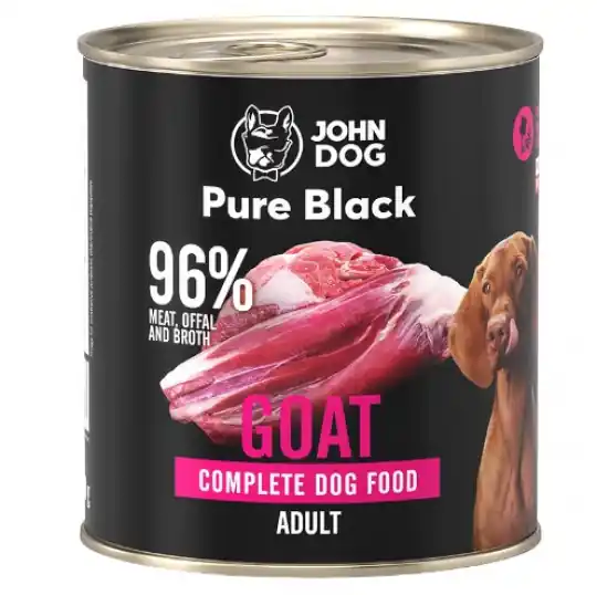 Rabat JOHN DOG Pure Black Mono Kozina - mokra karma dla psa - 800g