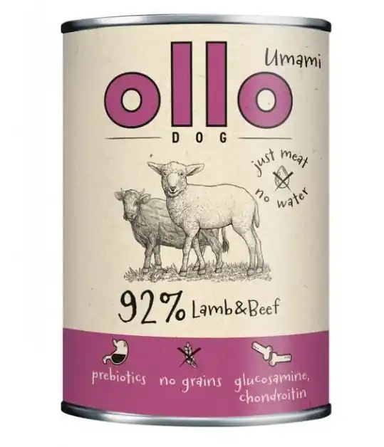 Ograniczona ilość OLLO Umami Jagnięcina i wołowina - mokra karma dla psa - 400g