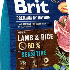 Bestseller BRIT Premium by Nature Sensitive Lamb&Rice - sucha karma dla psa - 3 kg