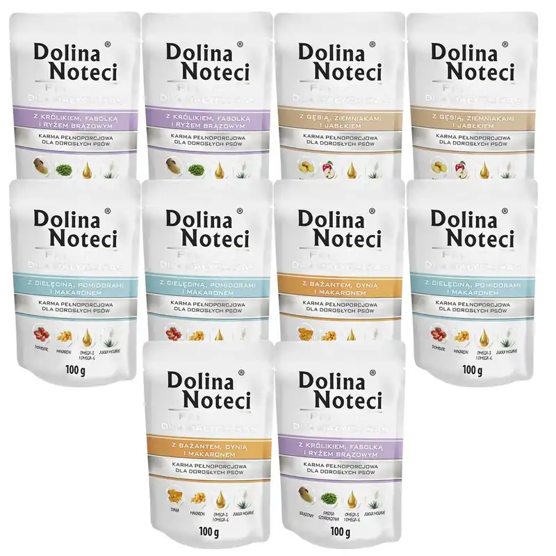 Dolina Noteci Premium mokra karma dla psa małych ras 10 x 100g mix Nowość