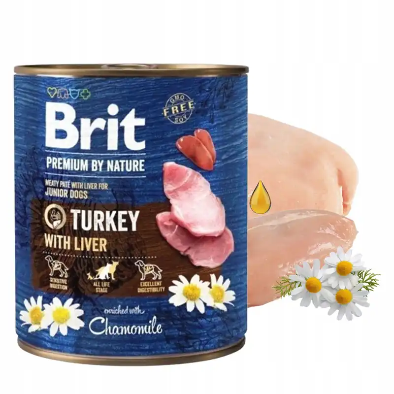 Bezpieczna płatność Brit By Nature 800g Turkey mokra karma dla psa