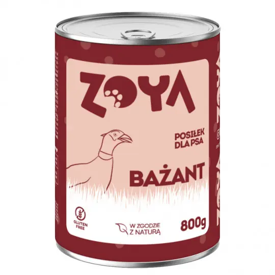 ZOYA Bażant Mono - mokra karma dla psa - 800g Oferta limitowana