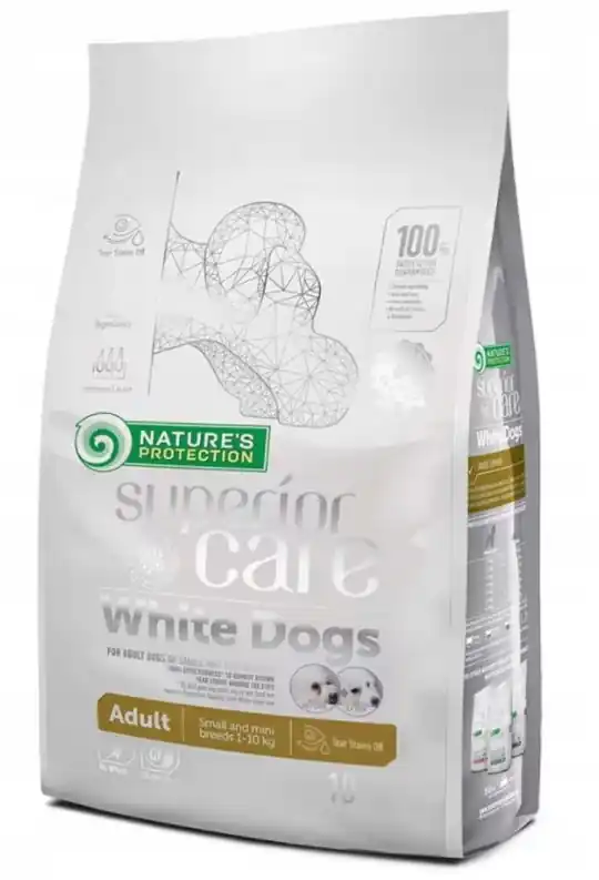 NATURE‘S PROTECTION Superior Care White Dogs Grain Free Adult Small Jagnięcina - sucha karma dla psa - 10kg Wyjątkowa oferta