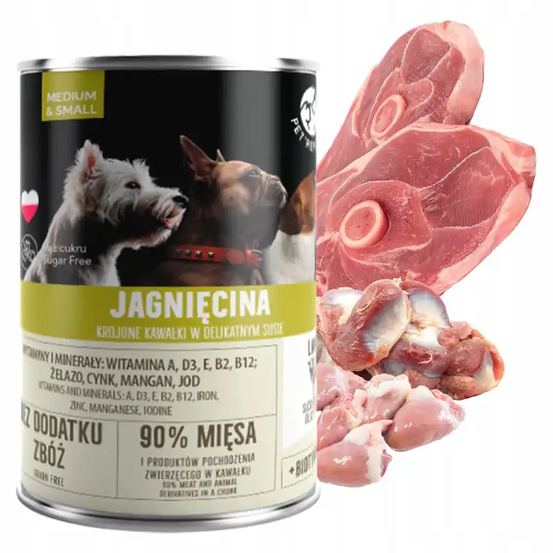 Dostępne od ręki PET REPUBLIC karma mokra dla psa Jagnięcina 400g Bezzbożowa