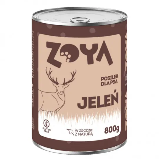 ZOYA Jeleń Mono - mokra karma dla psa - 800g Szybka dostawa