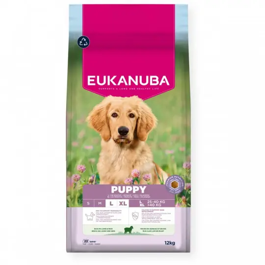 Łatwy zwrot EUKANUBA Puppy L XL Rich in lamb & rice - sucha karma dla psa - 12kg