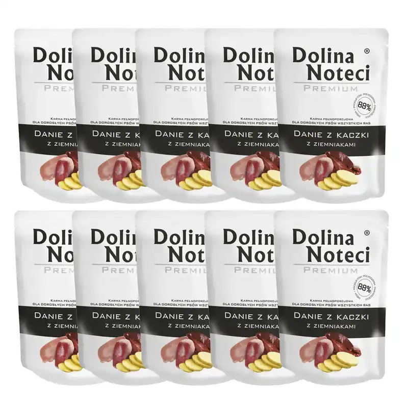 Tylko do końca tygodnia Dolina Noteci Premium mokra karma dla psa Danie Kaczka 10 x 300g