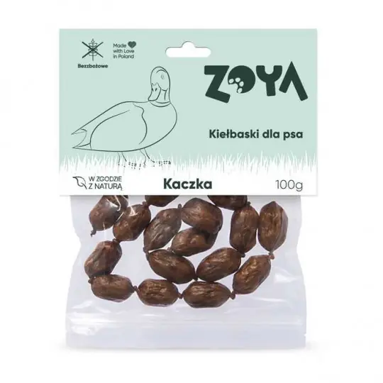 ZOYA Kiełbaski z kaczki - przysmak dla psa - 100g Hit sprzedaży