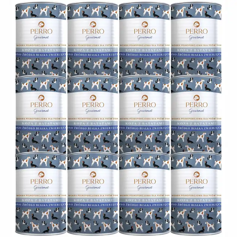 PERRO Gourmet Karma mokra dla psa Koza z batatami 12 x 400g Do wyczerpania zapasów
