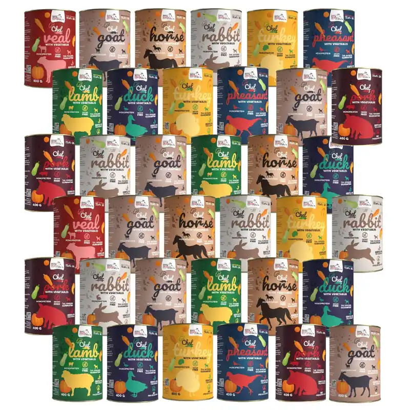 Syta Micha Chef karma mokra dla psa mix smaków 36 x 400g Ostatnia szansa