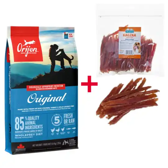 ORIJEN Original - sucha karma dla psa - 11,4 kg + Przysmak Petitto Tylko dziś