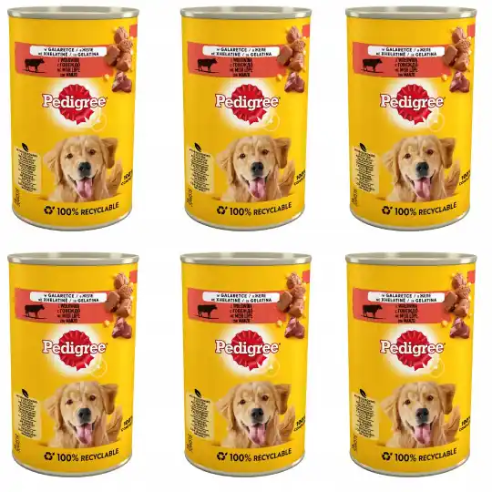 Bestseller PEDIGREE Adult Wołowina w galaretce - mokra karma dla psa - 6x400g