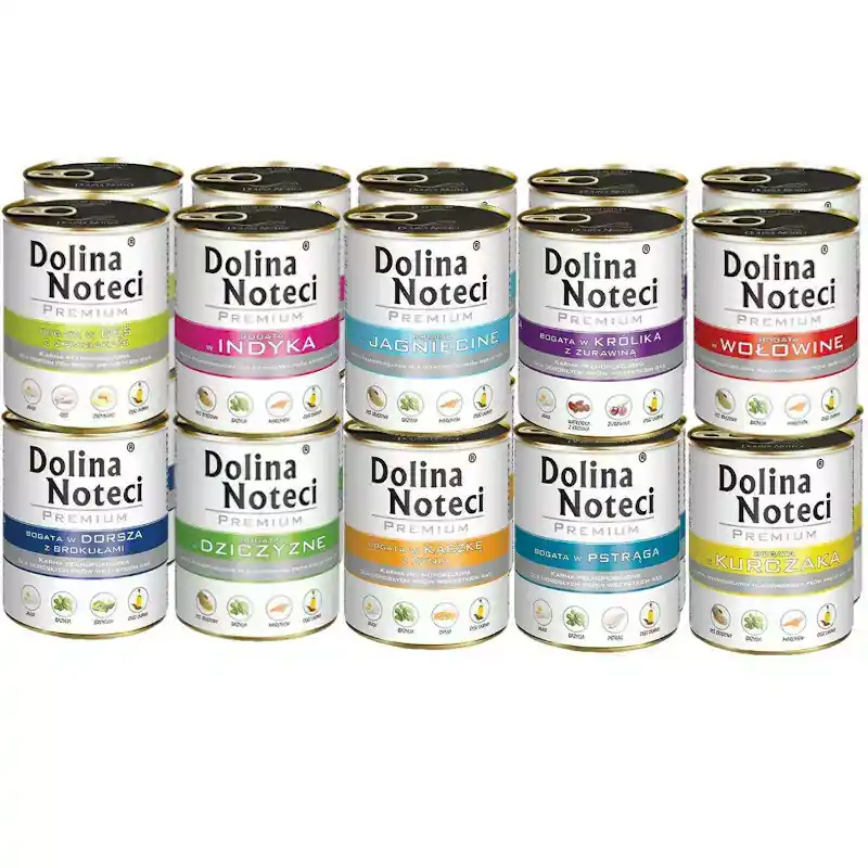 Dolina Noteci Premium Mix smaków 30 x 800g PAKIET - mokra karma dla dorosłych psów Bezpieczne zakupy