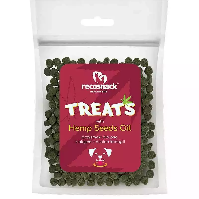 RecoSnack Hemp - przysmak dla psa z olejem z nasion konopi Wysoka jakość