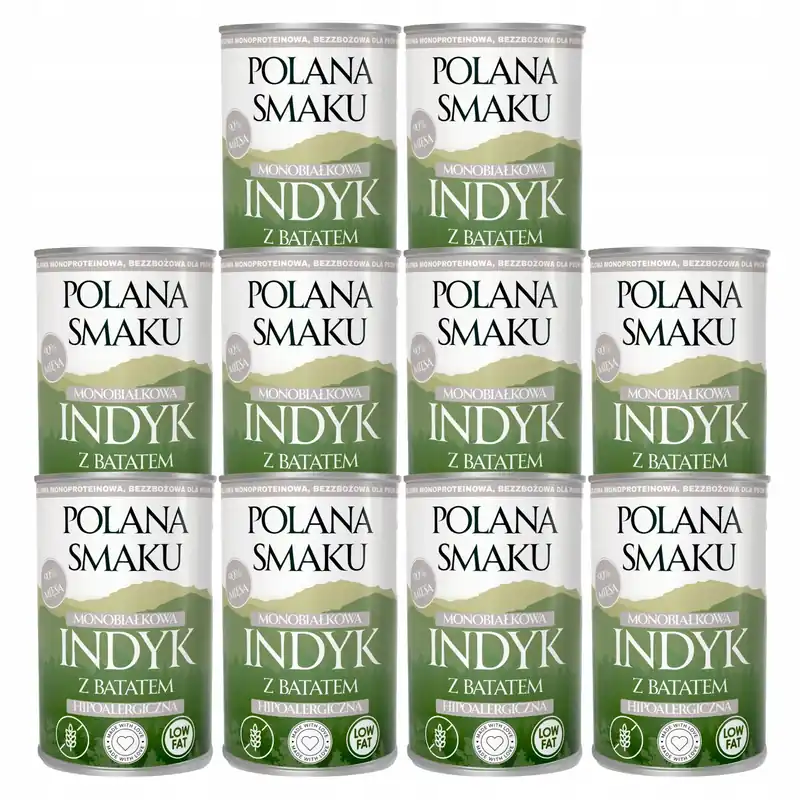 Mokra karma monobiałkowa dla psa Polana Smaku Indyk z batatem 10 x 400g Kup teraz