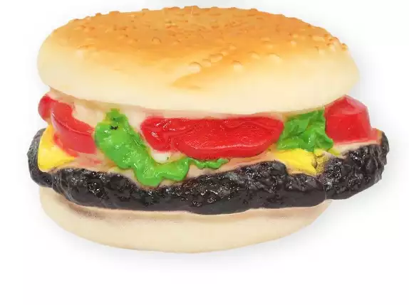 PET NOVA Hamburger- zabawka winylowa dla psa, 9 cm Bezpieczne zakupy