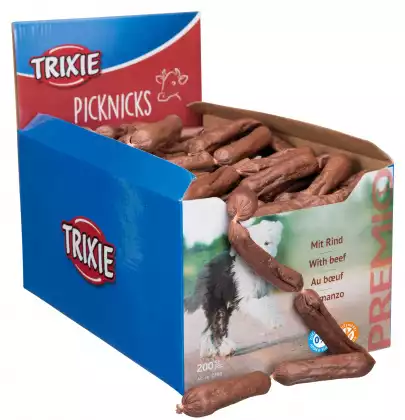 TRIXIE Kiełbaski "Premio Picknicks" o smaku wołowiny, 200 sztuk Rabat