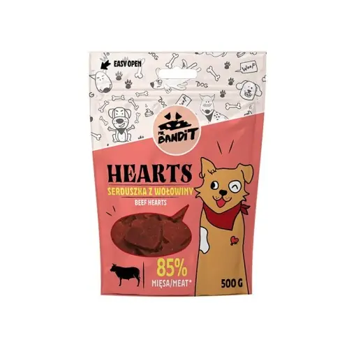Rabat Mr.Bandit Hearts Serduszka z Wo艂owiny 500g