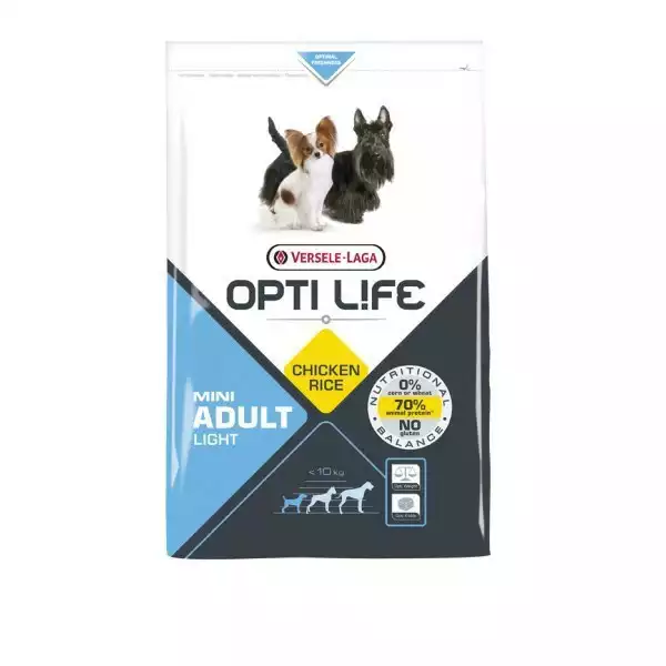 VERSELE LAGA Opti Life Adult Light Mini - pełnowartościowa karma dla psów ras małych (<10kg) z tendencją do nadwagi Ostatnie sztuki