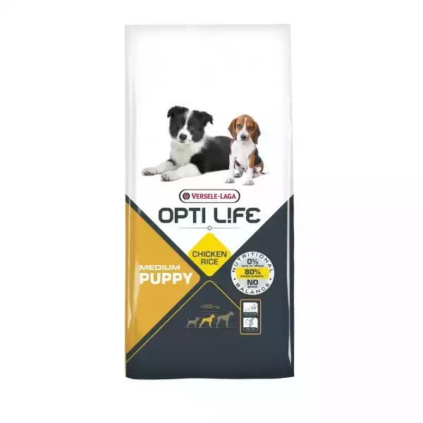 Dostępne od ręki VERSELE LAGA Opti Life Puppy Medium - pełnowartościowa karma dla szczeniąt ras średnich