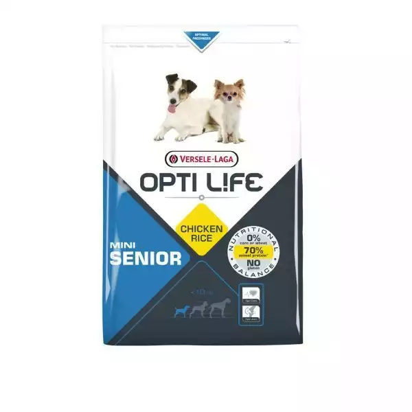 VERSELE LAGA Opti Life Senior Mini - pełnowartościowa karma dla psów powyżej 7 roku życia ras małych (<10kg) Bestseller