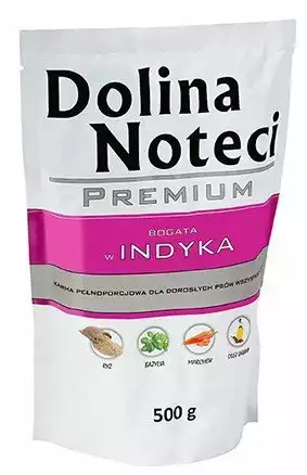 Bezpieczna płatność Dolina Noteci Premium Bogata w indyka- mokra karma dla dorosłych psów 500g
