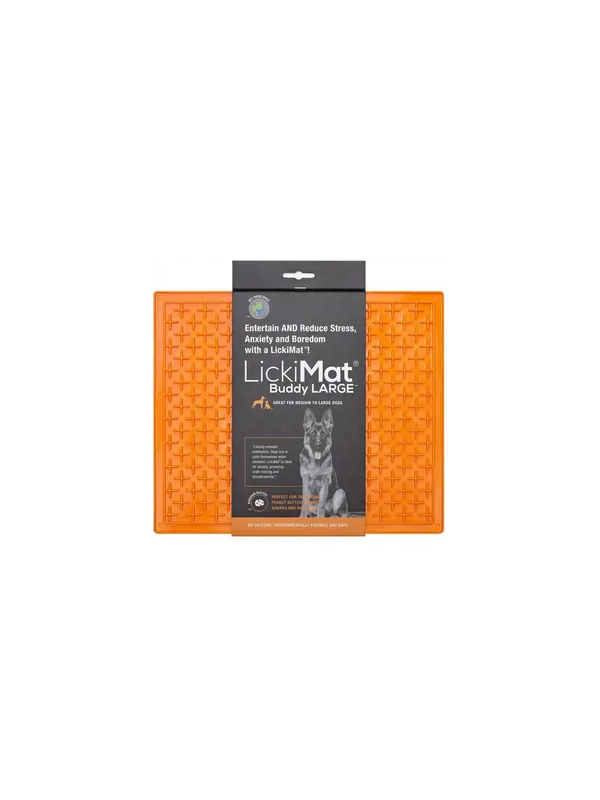 Premium LickiMat Buddy Large Krzyżyk miękki pomarańczowy