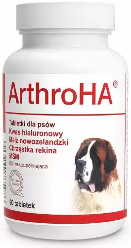Dolfos ArthroHa - preparat chondroprotekcyjny - wspomaga leczenie schorzeń stawów u psów, 90 tabletek Super okazja