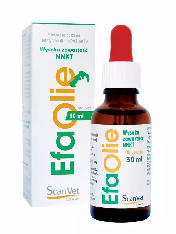 EFA Olie preparat wspomagający leczenie chorób skóry 30ml dla psa i kota Dodaj do koszyka