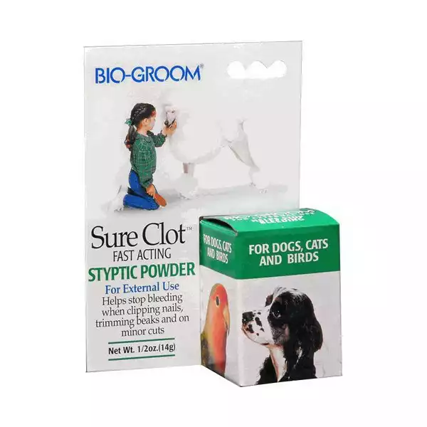 Bio-groom SURE CLOT- zasypka hamująca drobne krwawienia 14,8g lub 42g Łatwy zwrot