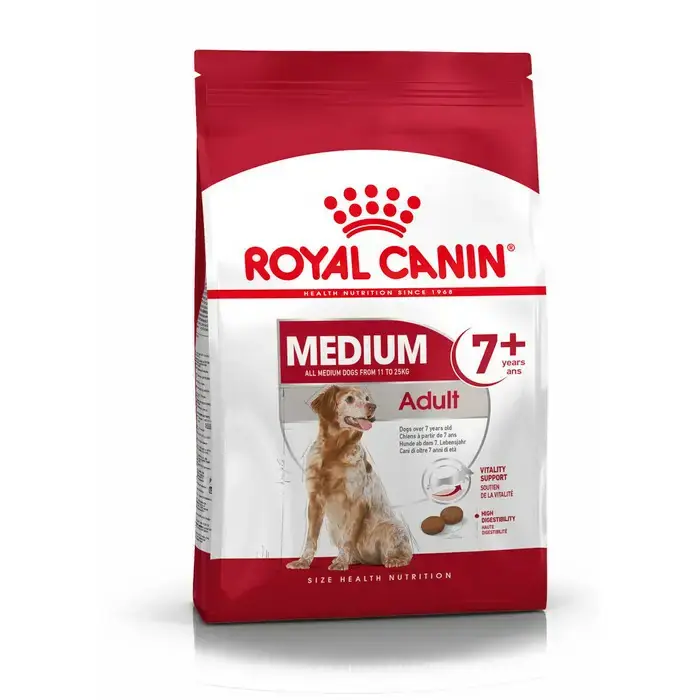 ROYAL CANIN Medium Adult 7+ - karma dla psów ras średnich powyżej 7 roku życia, 15kg Łatwy zwrot