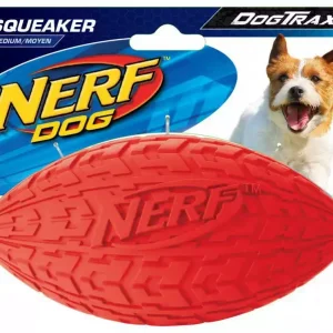 Dostępne od ręki NERF - Dog Trax Tire Squeck Football - Piłka do footballu amerykańskiego