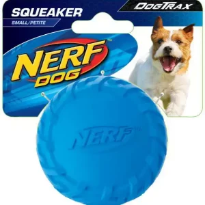 Nie przegap NERF - Dog Trax Tire Squeck Ball - Gumowa piłka dla psa