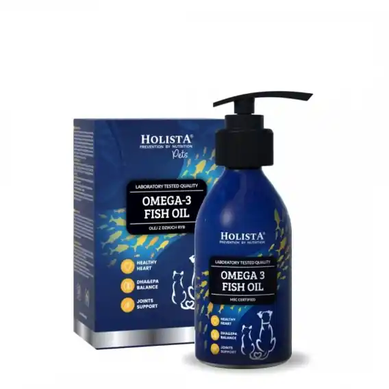 HolistaPets Omega3 Rybny olej dla psa 100ml Dostępne od ręki