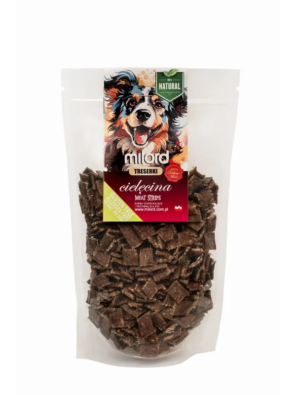 Milord Suszona CIELĘCINA W KAWAŁKACH treserki 140g Taniej