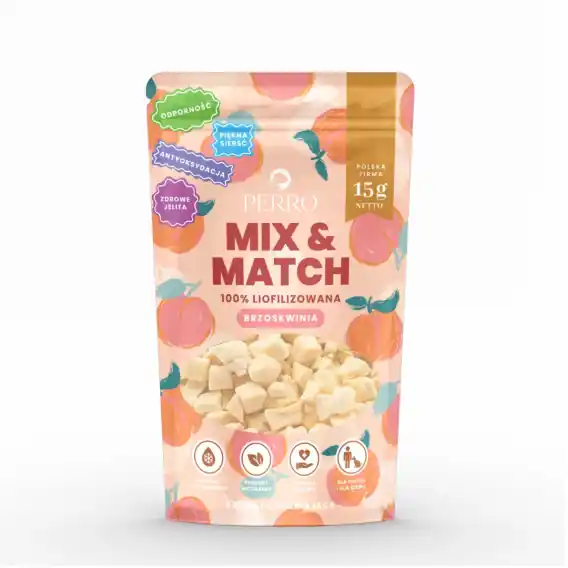 PERRO - MIX & MATCH Brzoskwinia - Przysmaki liofilizowane dla psa 15g Super okazja