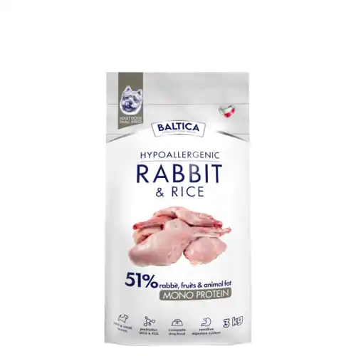 Baltica - Nutrac. Adult Rabbit&Rice XS/S 3kg Wybór klientów