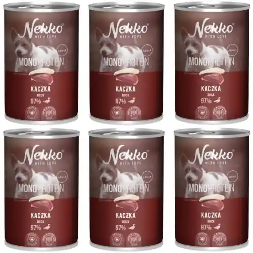 Nekko Monoprotein Adult Karma mokra dla psa Kaczka 6 x 400g Zamów teraz