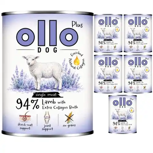 Taniej Ollo Plus Kolagen jagni臋cina karma dla psa stawy glukozamina 6x 800g