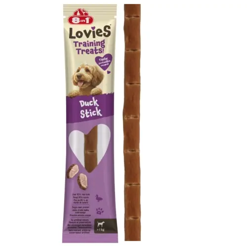 8in1 Lovies pa艂eczka kaczka przysmak treningowy dla psa 90% mi臋sa 15g Wybór klientów