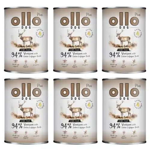 Nie przegap Ollo Plus Dog jele艅 kolagen mokra karma dla psa puszki 6x400 g