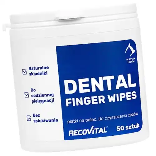 Sprawdź teraz Recovet Dental Finger Wipes P艂atki do z臋b贸w 50 szt.