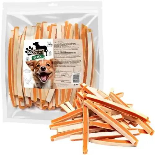 Przysmak przek膮ska dla psa Kanapka z Kurczakiem i Ryb膮 Mr. Pretzel 500g Najlepsza cena